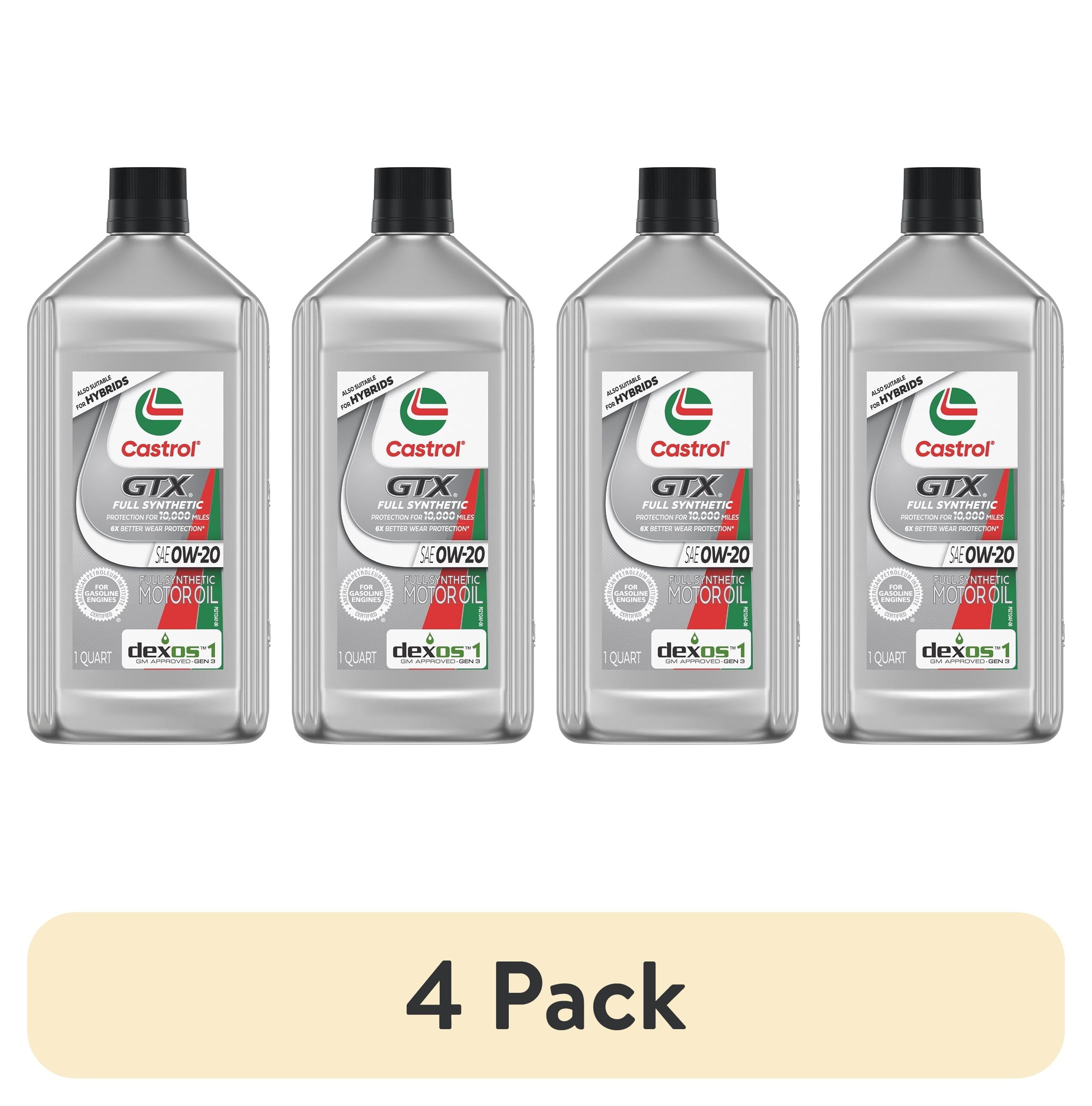 (4 Pack)  GTX Full Synthetic 0W-20 Motor Oil, 1 Quart