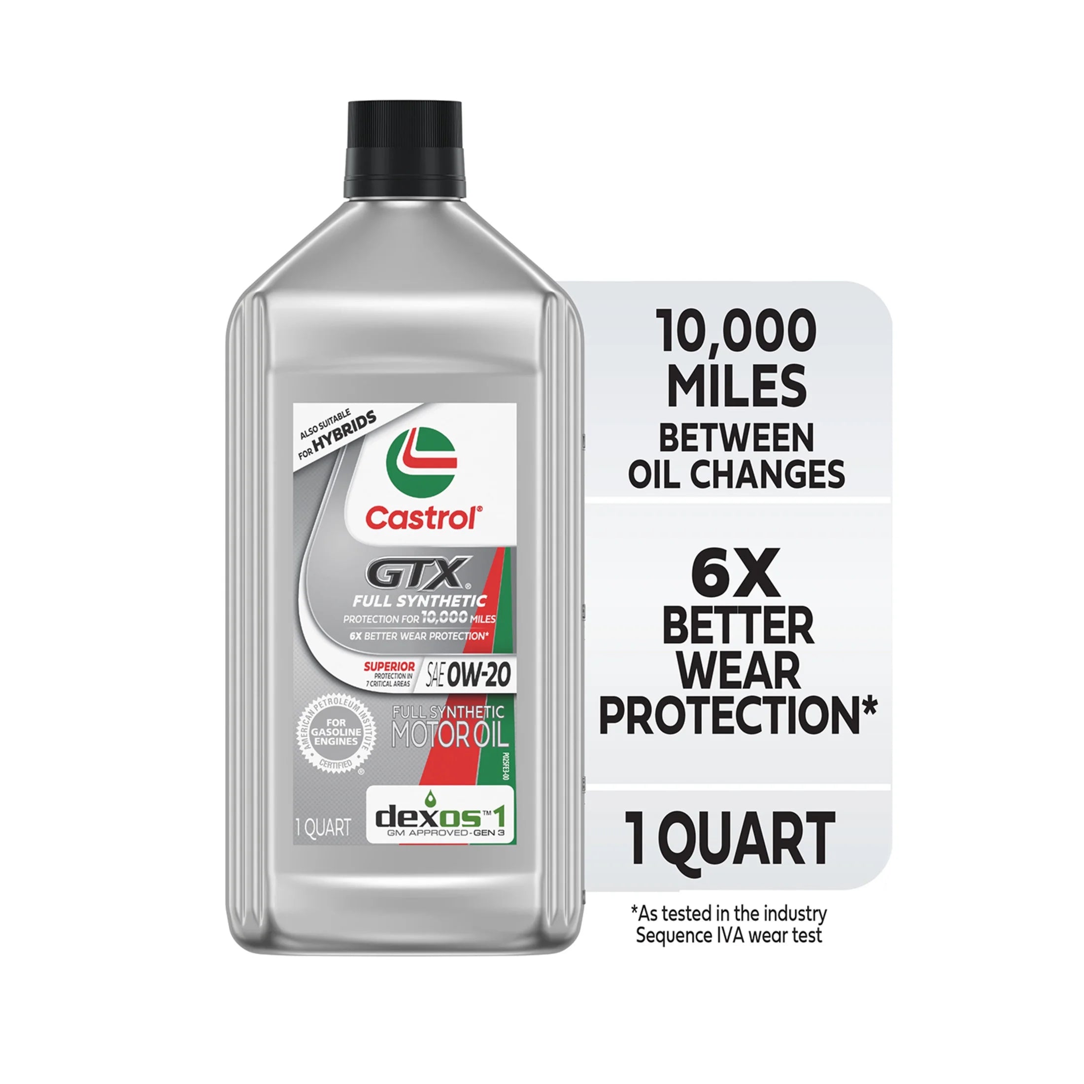 (4 Pack)  GTX Full Synthetic 0W-20 Motor Oil, 1 Quart